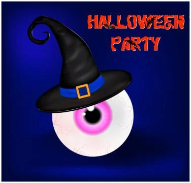 Image of Happy Halloween spooky background flat design with sign Halloween pa Illustrazione stock