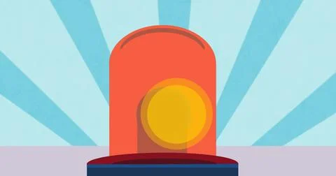 Image of happy labor day text over lights Ilustración de archivo