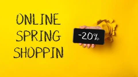 The image has a yellow background and a black Stock Illustration