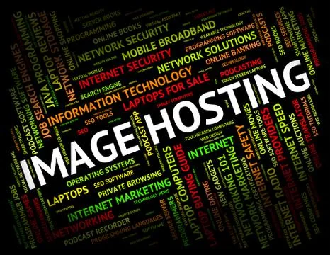 Image Hosting Represents Pictures Webhost And Www Stock Illustration