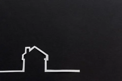 An image of a house on dark background Stock Illustration