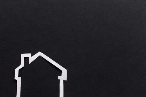 An image of a house on dark background Stock Photos