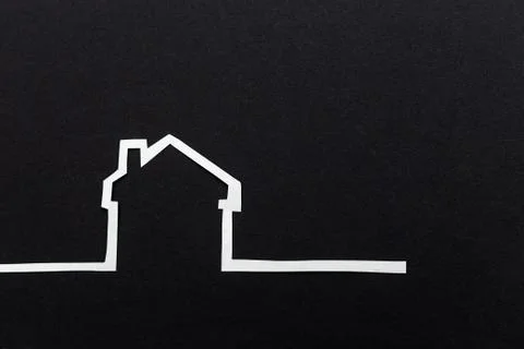 An image of a house on dark background Stock Photos