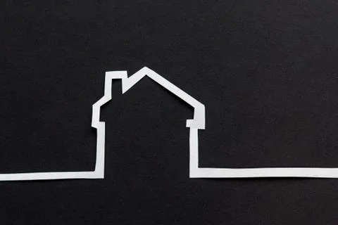 An image of a house on dark background Stock Photos