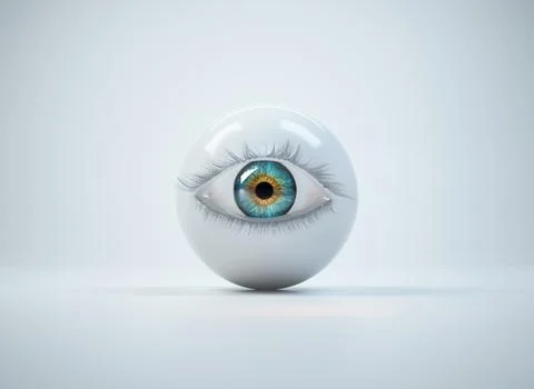 Image of human eye  on white background. Illustrazione stock