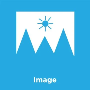 Image icon isolated on blue background Stock Illustration