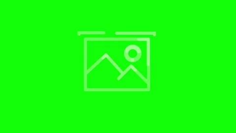 Image icon preview on green screen animation (Chroma key) Stock Footage 288797714