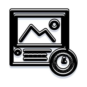 Image icon showing pending loading process Stock Illustration
