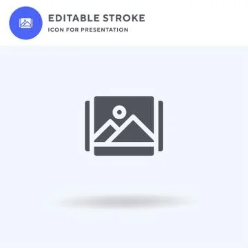 Image icon vector, filled flat sign, solid pictogram isolated on white, logo Stock Illustration