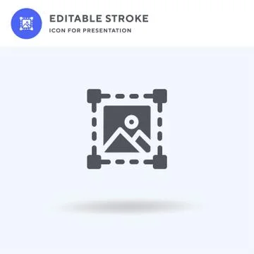 Image icon vector, filled flat sign, solid pictogram isolated on white, logo Illustrazione stock