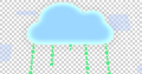 Image of icons over data processing on transparent background Ilustração Stock
