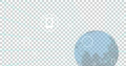 Image of icons over globe on transparent background Ilustração Stock