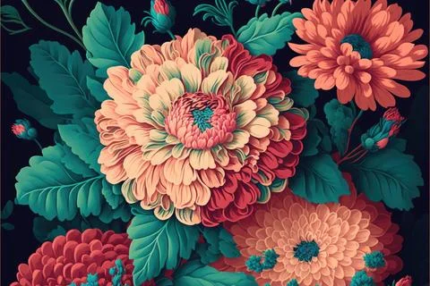 Image of ?illustration, pattern floral and pastel, flower background, Made .. Stock Illustration
