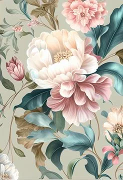 Image of ?illustration, pattern floral and pastel, flower background, Made .. Stock Illustration