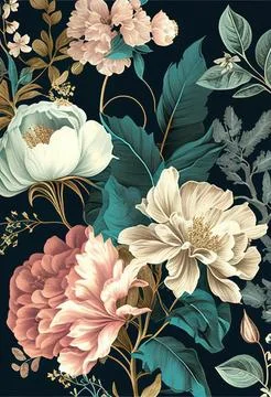 Image of ?illustration, pattern floral and pastel, flower background, Made .. Stock Illustration