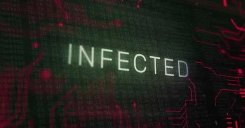 Image of infected text over data processing イラスト素材