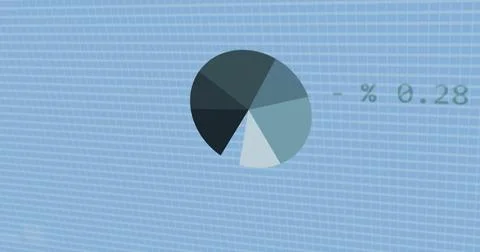 Image of infographic interface and programming language on blue background Stock Photos