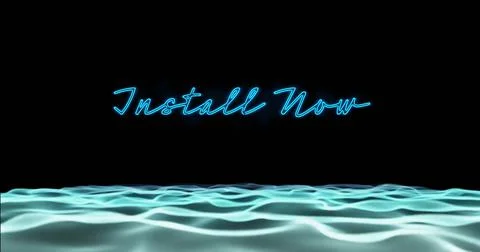 Image of install now text over green spots Foto stock