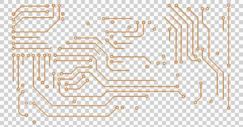 Image of integrated circuit over transparent background Ilustração Stock