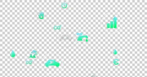 Image of interface with power and energy icons on dark background 스톡 일러스트