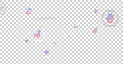 Image of interface with power and energy icons over data processing on dark Ilustração Stock