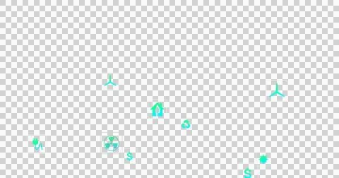 Image of interface with power and energy icons on dark background 스톡 일러스트