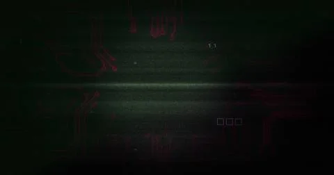 Image of interference over data processing and computer circuit board Stock Illustration