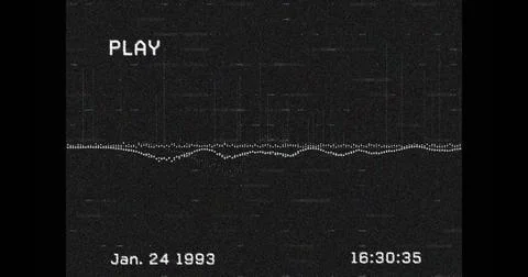 Image of interference over data processing on black background Foto stock