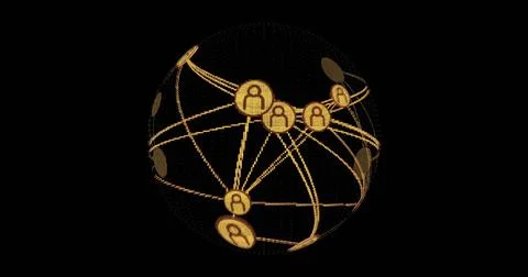 Image of interference over globe with network of connections on black background Illustrazione stock
