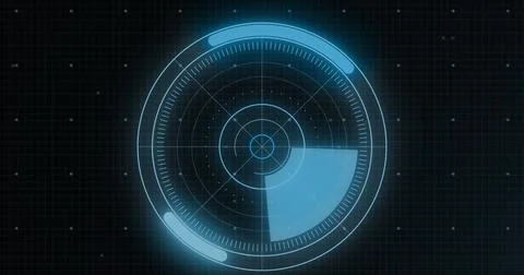Image of interference over graph on blue background Illustrazione stock