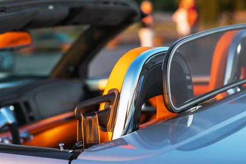 The image of interior inside of premium class car Stock Photos