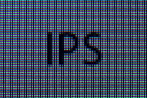 Image of the IPS and pixels on the IPS rgb matrix of the monitor in super macro Stock Photos