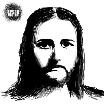 The Image Of Jesus Christ Vector Design Illustrazione stock