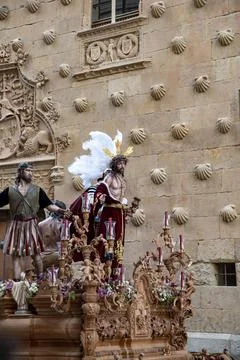 Image of Jesus in the Holy Week Procession in Salamanca, Spain Stock Photos