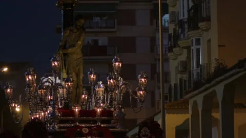 Image of Jesus tied of column, processio... | Stock Video | Pond5