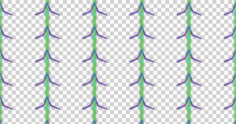 Image of kaleidoscope neon pattern moving in hypnotic motion on transparent Stock Illustration