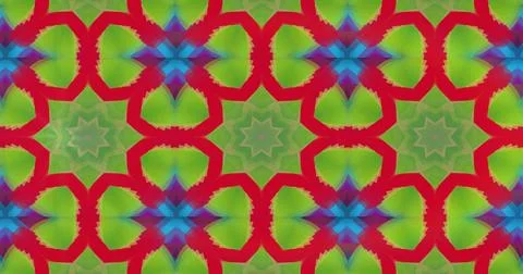 Image of kaleidoscope pattern changing on seamless loop background Stock Photos