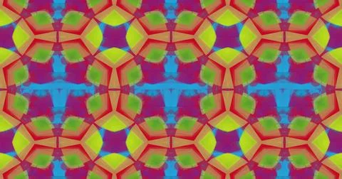 Image of kaleidoscope pattern changing on seamless loop background Stock Photos