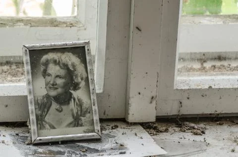 Image lady window Stock Photos