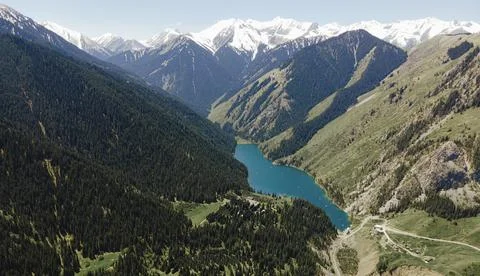 Image of lake in the forest Foto stock