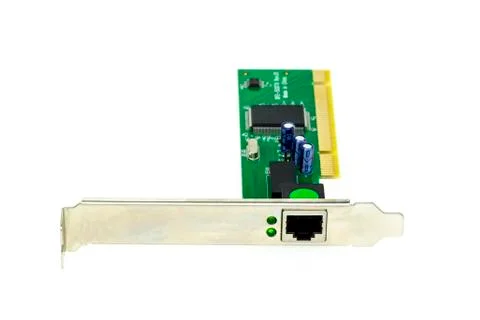 Image of lan network card for computer isolated on white background. Computer Stock Photos