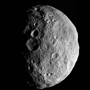 This image is from the last sequence of images NASA s Dawn spacecraft obta... Stock Photos
