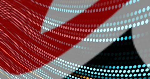 Image of layers of blue dots on pattern background Stock Photos