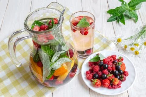 Image with a lemonade. Stock Photos