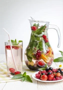 Image with a lemonade. Stock Photos