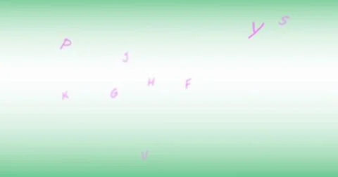 Image of letters falling over green background 写真素材
