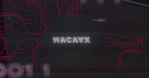 Image of letters over data processing Foto stock