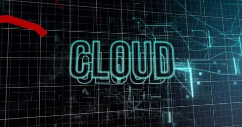 Image of level up text over neon shapes on black background Stock Photos