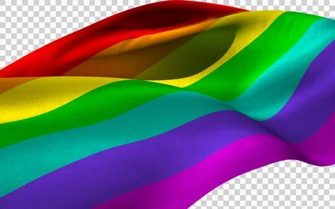 Image of lgbt rainbow flag waving in the wind Stock Illustration