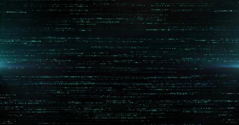 Image of light and horizontal blue and white lines of interference on black Stock Illustration